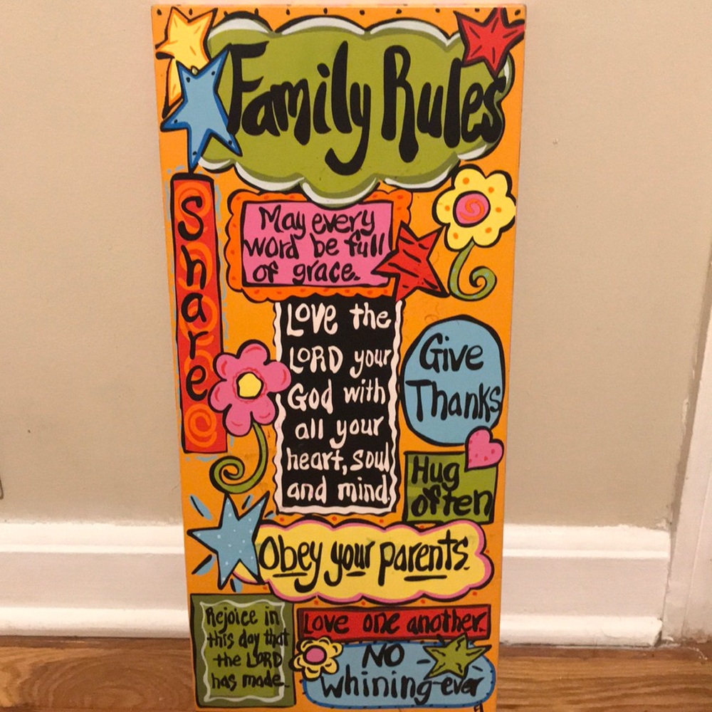 A family rules board